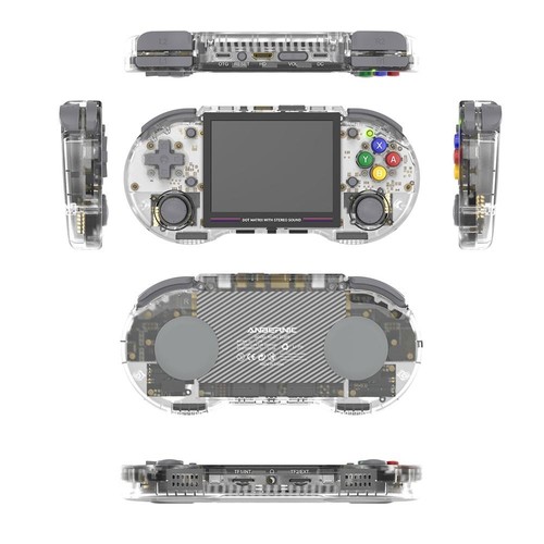 ANBERNIC RG353PS Game Console 64GB TF Card White Transparent