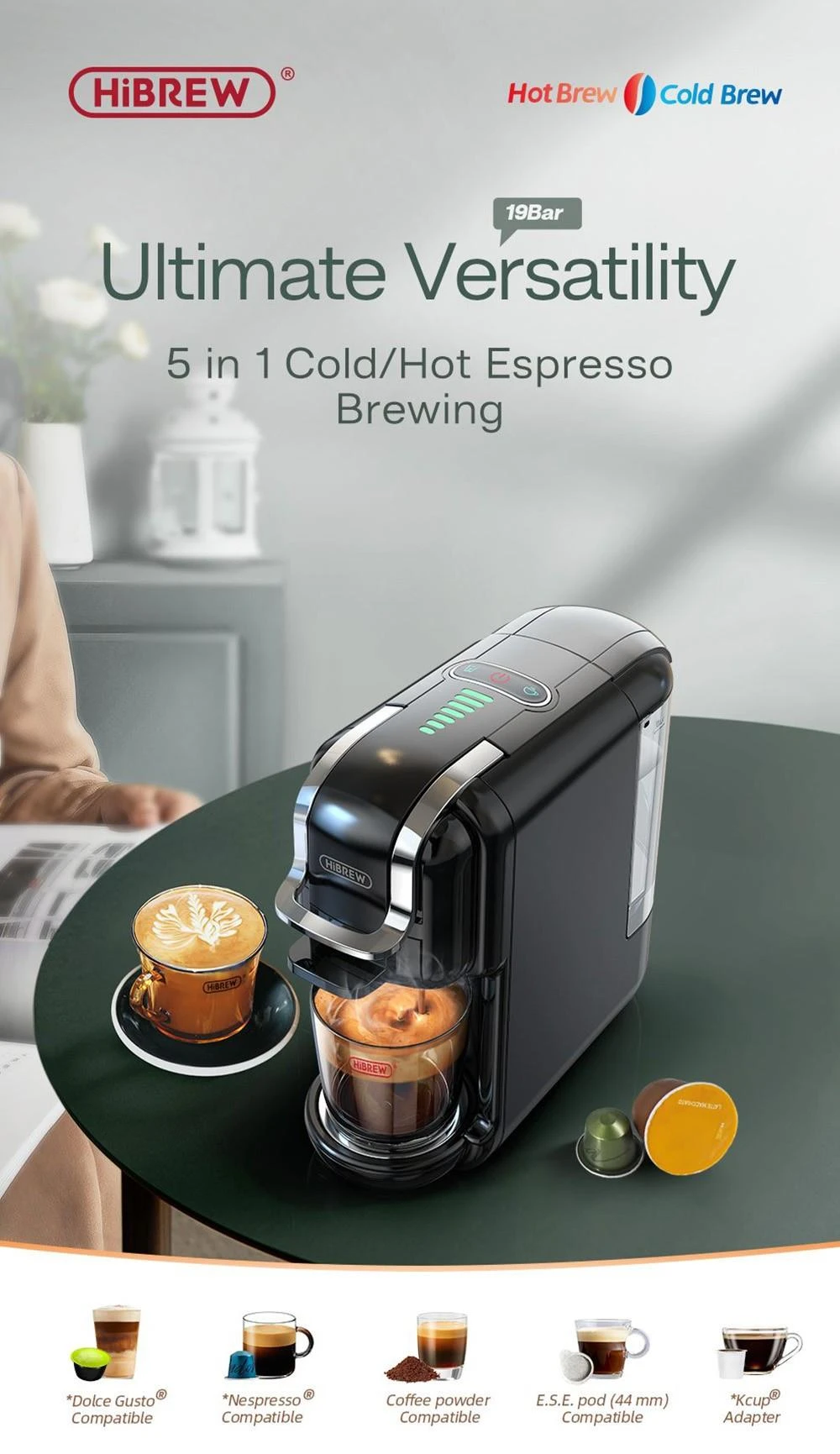 HiBREW H2B 5-in-1 Coffee Maker