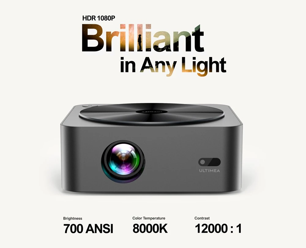 Ultimea Apollo P40 เนทีฟ 1080P LCD Projector 700LM
