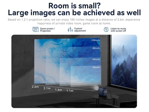 Wanbo T2 Max NEW LCD Projector Blue