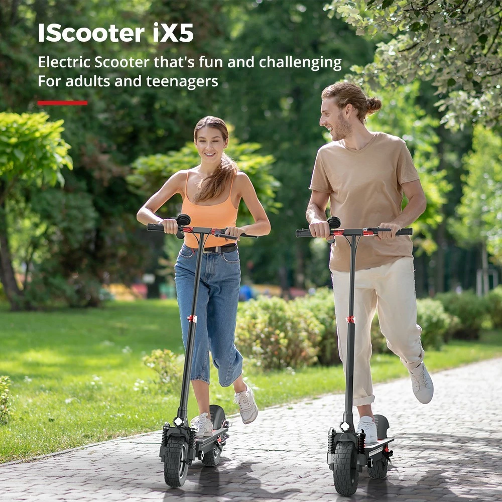 iScooter iX5 10 inch Off-road Electric Scooter 15Ah Battery 40-45km Range 1000W Motor 45km/h Max Speed 6 Shock Absorbers