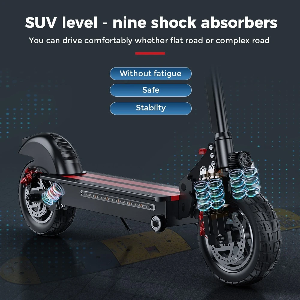 iScooter iX5 10 inch Off-road Electric Scooter 15Ah Battery 40-45km Range 1000W Motor 45km/h Max Speed 6 Shock Absorbers