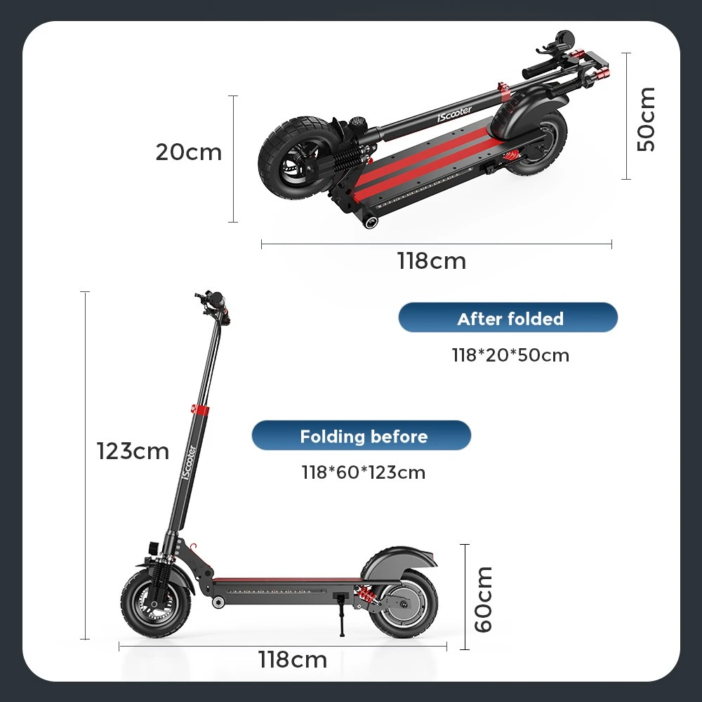 IScooter-Trottinette Électrique Antidérapante pour Adulte, Hors