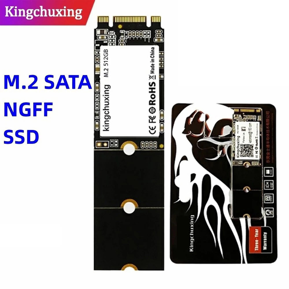 Kingchuxing SSD M2 Sata M.2 NGFF Disque SSD pour ordinateur portable de bureau - 512 Go