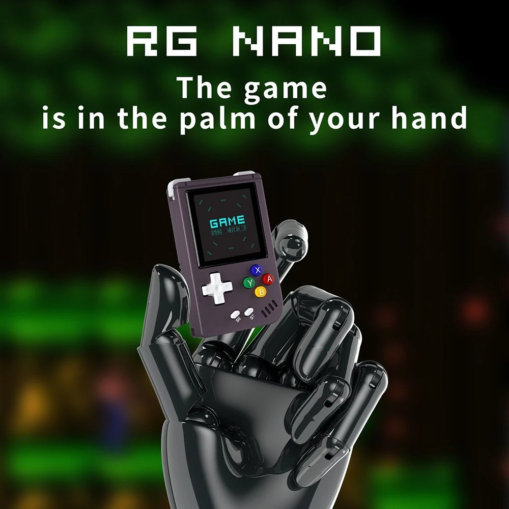 ANBERNIC RG Nano Handheld Game Console 64MB DDR2 + 128GB TF Card, Linux - Purple