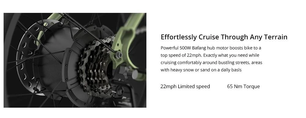 ESKUTE Star Folding Electric Bike 20*4.0 inch Fat Tire 250W Motor 25KM/H Max Speed 48V 25Ah Battery 100km Range Shimano 7-Speed Gear Hydraulic Disc Brakes - Black