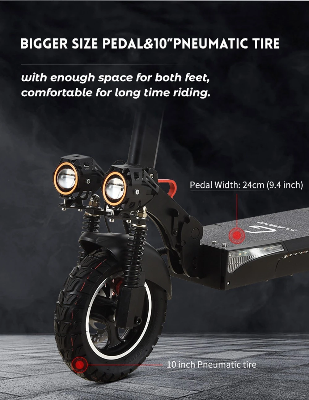 KUGOO M4 Pro Foldable Electric Scooter 10 Inch Off-road Tire 500W Brushless Motor 48V 21Ah Battery with Removable Seat