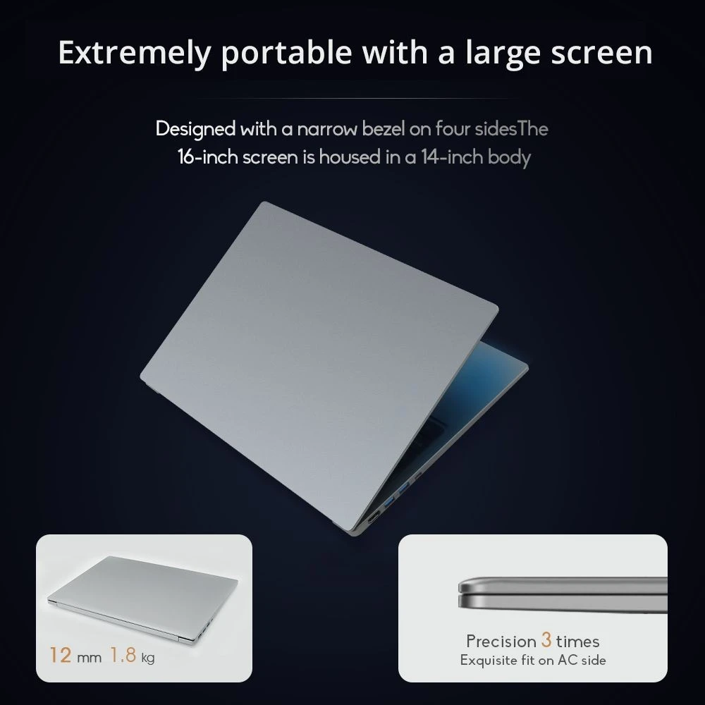 Ninkear N16 Pro 16in Laptop Intel Core i7-1260P Processor, 32GB DDR4 2TB SSD, Windows 11 Home, WiFi 6, Bluetooth 5.0