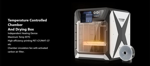 QIDI TECH X-Max 3 3D Printer, Auto Levelling, 600mm/s Printing Speed, Flexible HF Board, Chamber Circulation Fan, Filament Detection, Dryer Box, 325*325*315mm