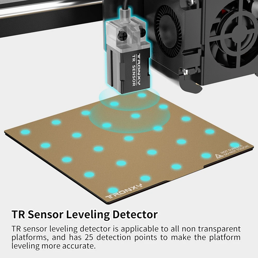 Imprimante 3D TRONXY VEHO 600, mise à niveau automatique, extrudeuse directe, lit chauffant en silicone, impression muette, détection de filament, reprise de l'impression, écran tactile, 600*600*600mm