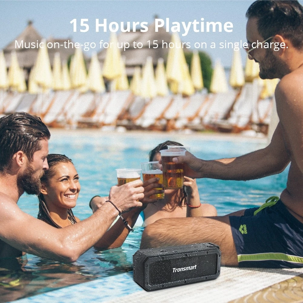 Tronsmart Element Force+ 40W Bluetooth Speaker, IPX7 Waterproof, Bass Sound, 15H Playtime, Supports TWS & NFC