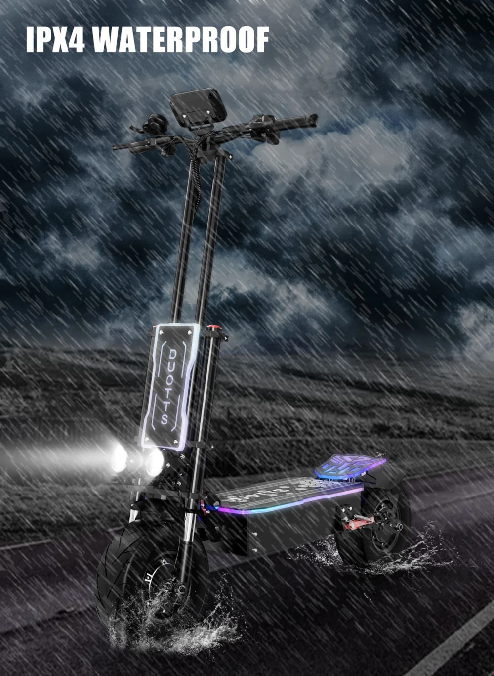 DUOTTS D99 Off-Road Electric Scooter 13 Inch Pneumatic Tires 3000W*2 Dual Motors 85Km/h Max Speed 60V 42Ah Battery 120KM Long Range 150KG Max Load Dual Shock Absorption with Turn Signal Lights Front & Rear Hydraulic Brake Oil Brake