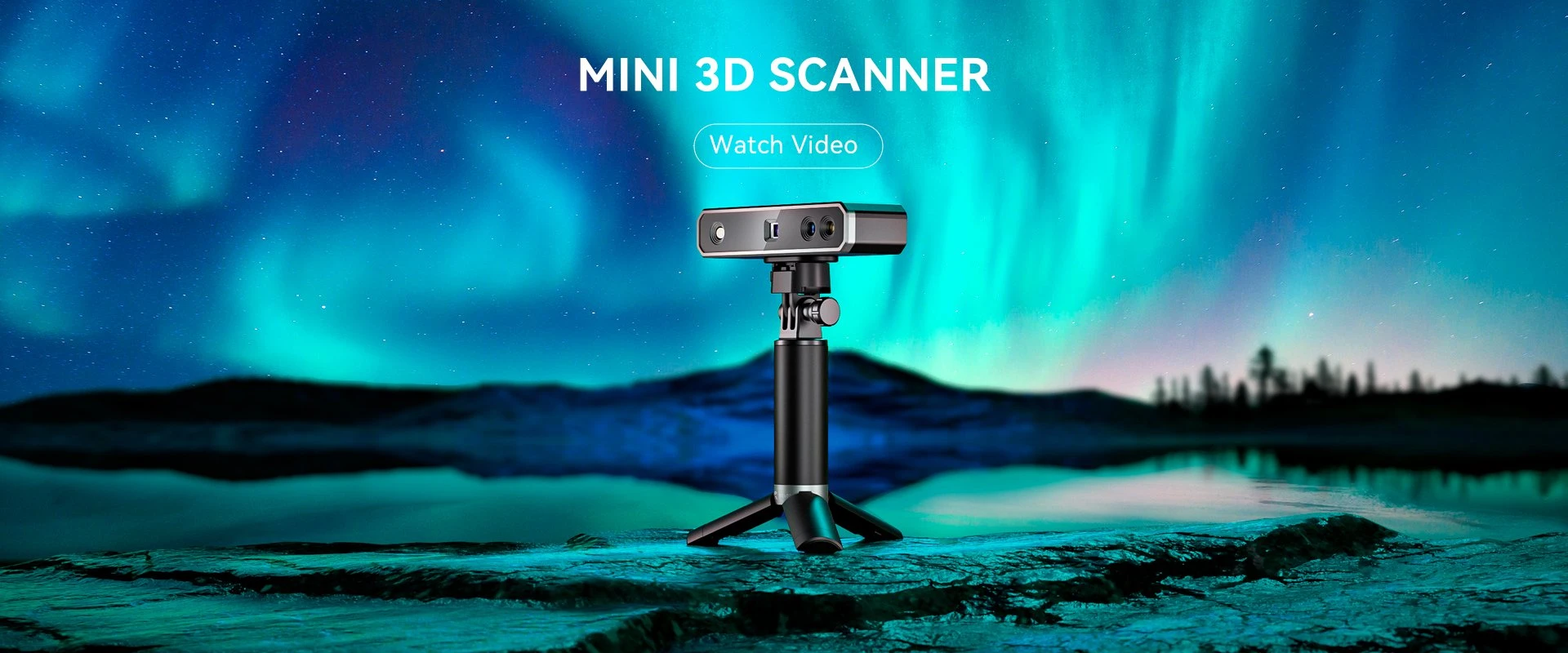 Revopoint MINI 3D Scanner Standard Edition, 0.02mm Precision, 0.05mm Point Distance, 10fps Scan Speed, Mini Turntable