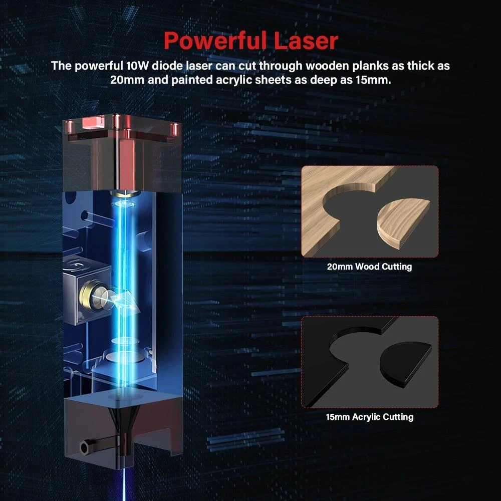 Mecpow X3 Pro 10W Laser Engraver With Air Aissit Kit