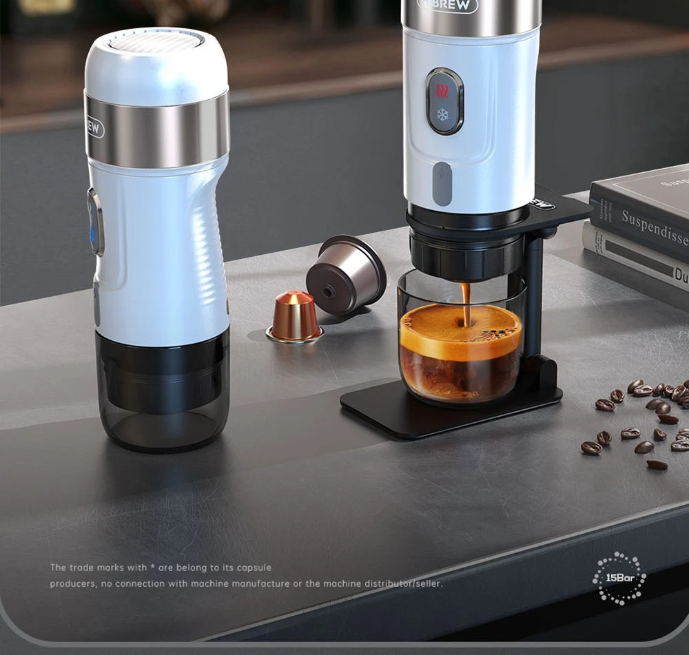 H4a Machine à Café Portable Pour Voiture 80 W, Cafetière Expresso 3 En 1 –  Blanc - Toutes les cafetières et machines à dosettes BUT