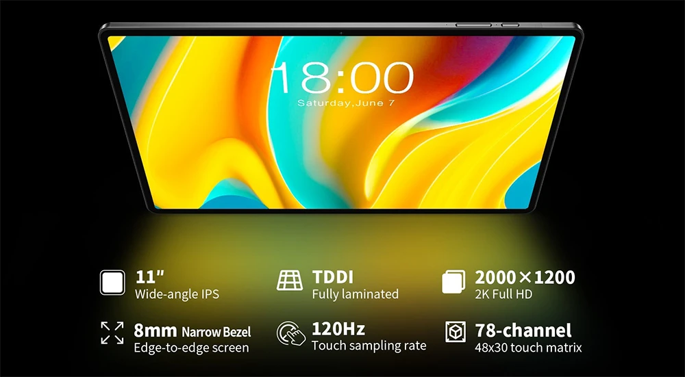 Teclast T50 Pro 11インチ 2K タブレット 8GB RAM 256GB ROM