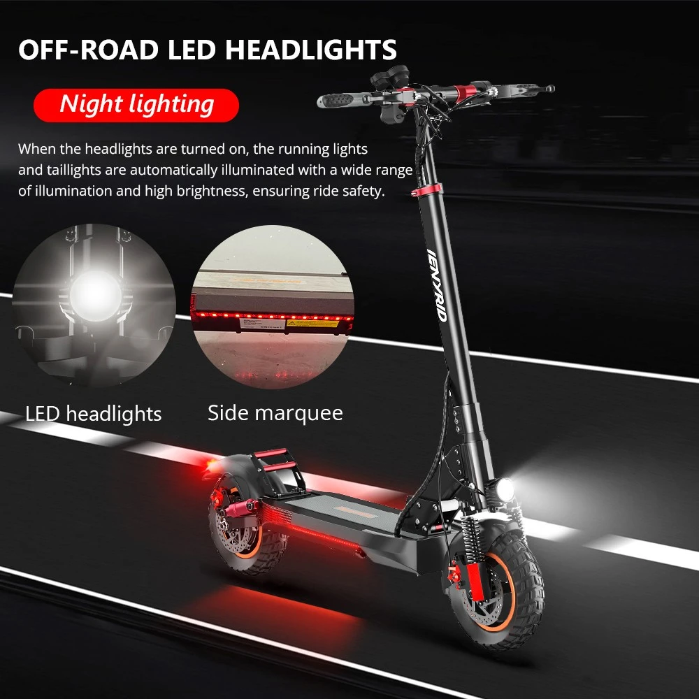 IENYRID M4 Electric Scooter 10 inch Tire 48V 600W Motor 45km/h Max Speed 10Ah Lithium Battery 25-35km Range Disc Brake 150kg Load