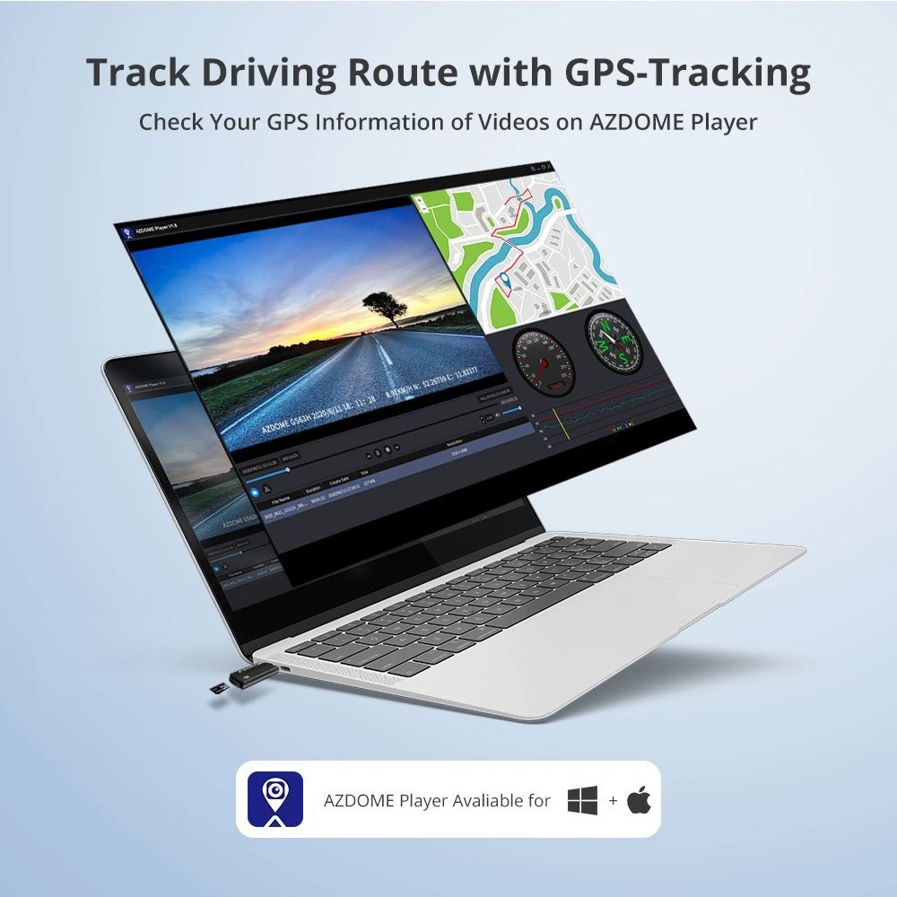 AZDOME GS63H 4K Dash Cam Built-in Wi-Fi & GPS 24HR Recording