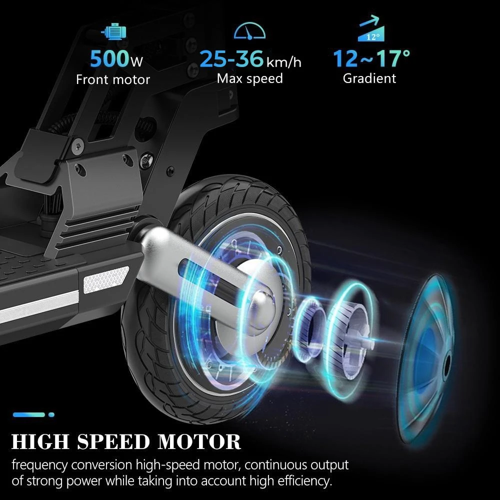 IENYRID M8 Electric Scooter 9.5in Tire 500W Motor 36km/h Max Speed 48V 10Ah Battery 29-35km Range Rear Mechanical Brake