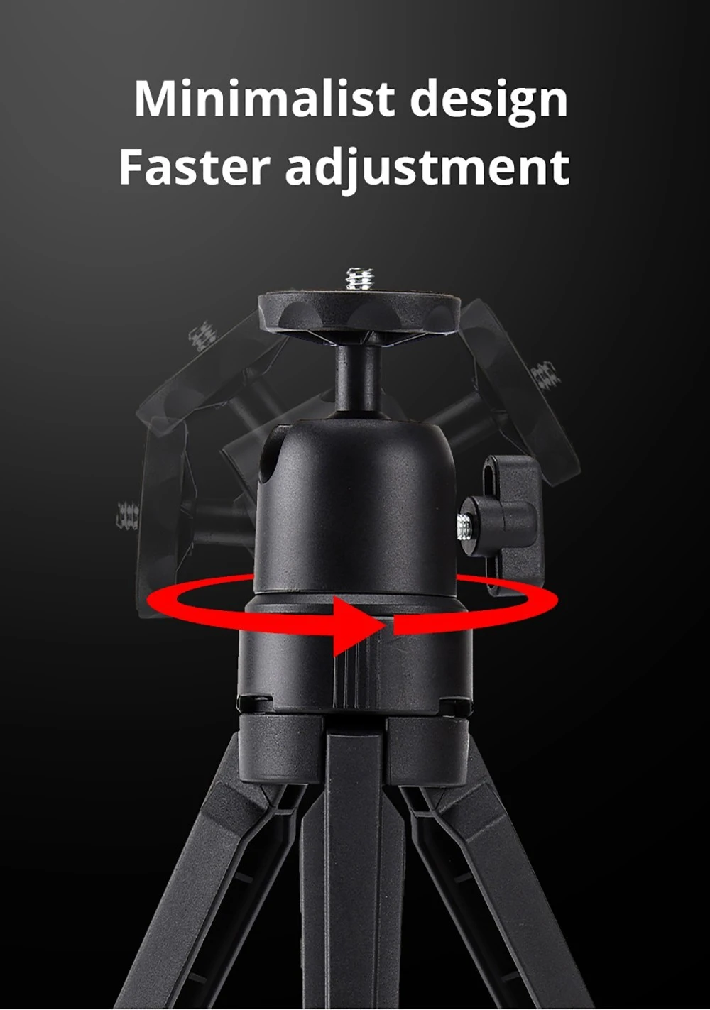 Mini trípode Rotación de 360 ​​grados Altura ajustable de 14-18 cm para proyector, teléfono y cámara