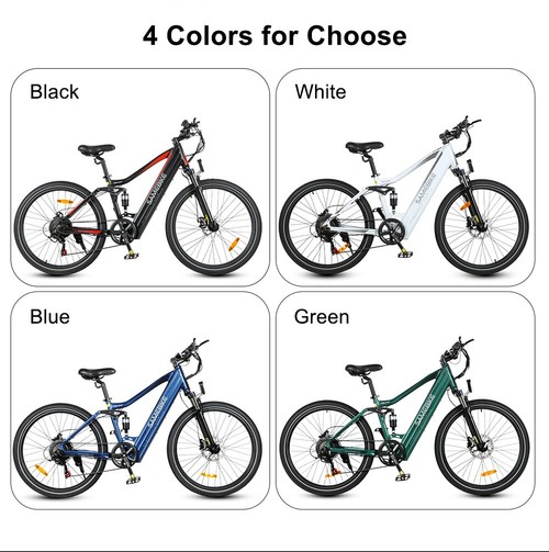 Samebike XD26-II Electric Bike 26*2.1in Tire 750W Motor 40km/h Max Speed 48V 14Ah Battery 110km Max Mileage - Blue