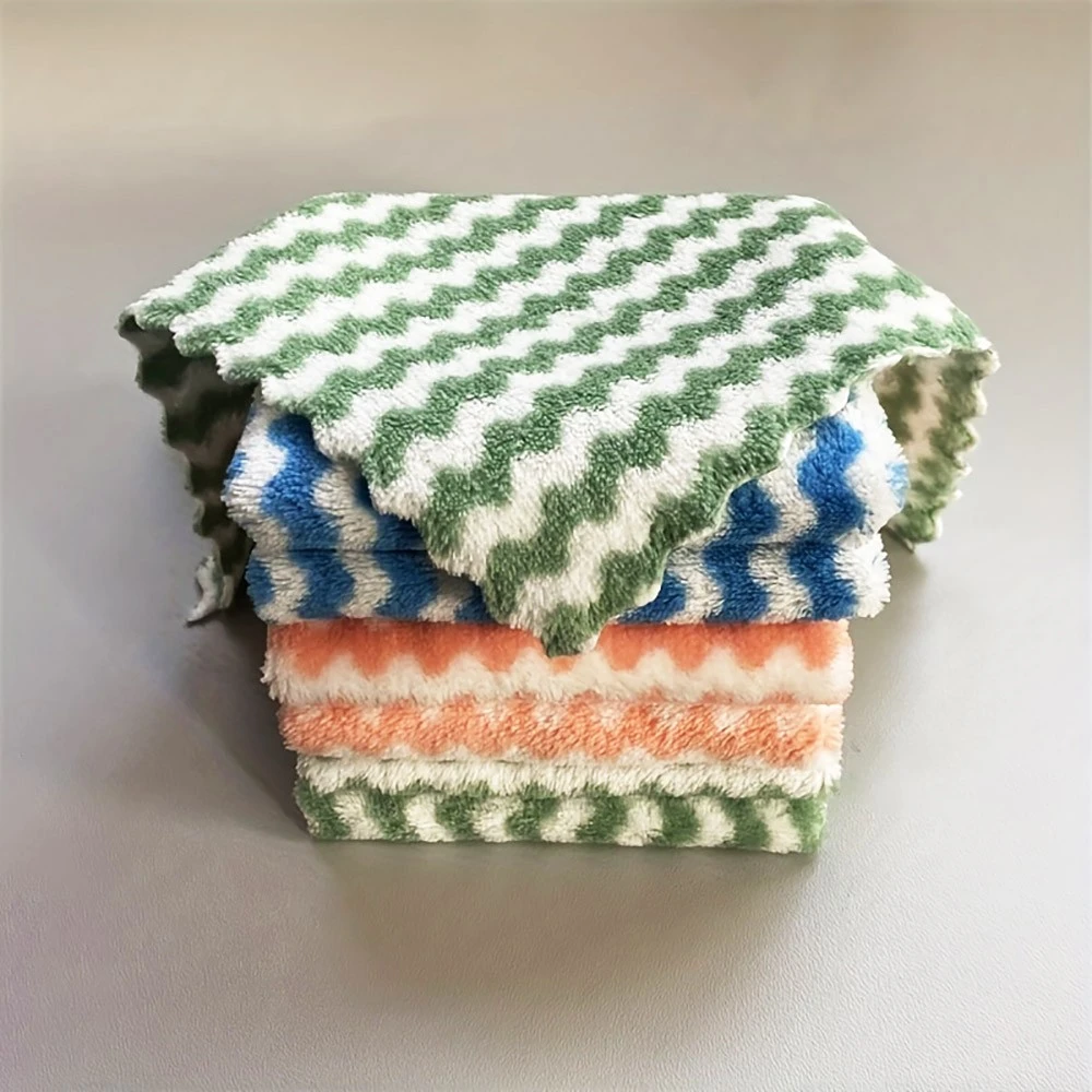 10pcs 15*20cm Kitchen Dishcloths, Super Absorbent, Non-stick Oil