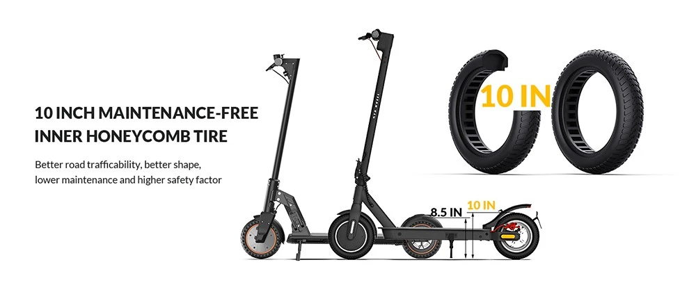 5TH WHEEL V30 Pro Electric Scooter 10in Honeycomb Tire 350W Front Motor (MAX 520W) 25km/h Max Speed 36V 7.5Ah Battery