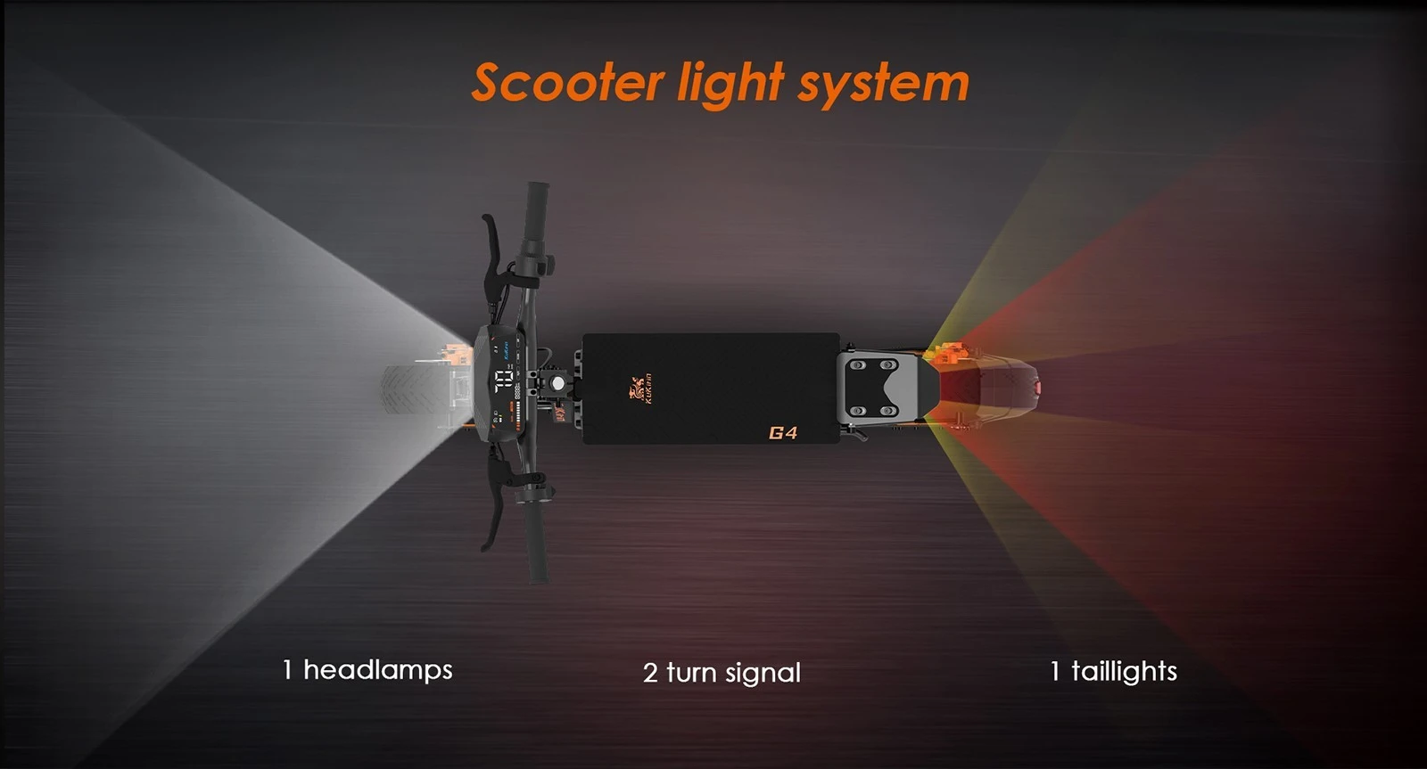 Scooter électrique tout-terrain KuKirin G4 avec moteur 2000 W, batterie 20 Ah, autonomie maximale de 75 km, vitesse maximale de 70 km/h