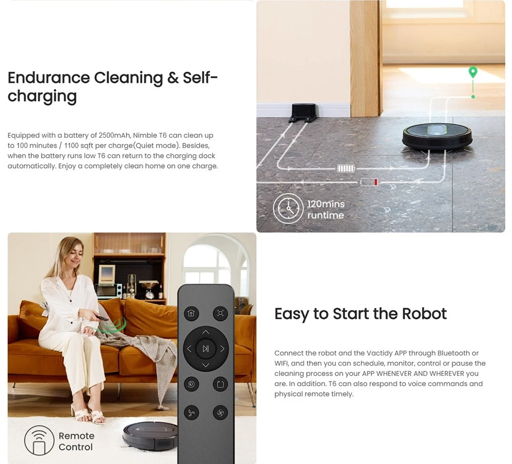 VACTIDY ロボット掃除機 T6 Vactidy T6 ロボット掃除機
