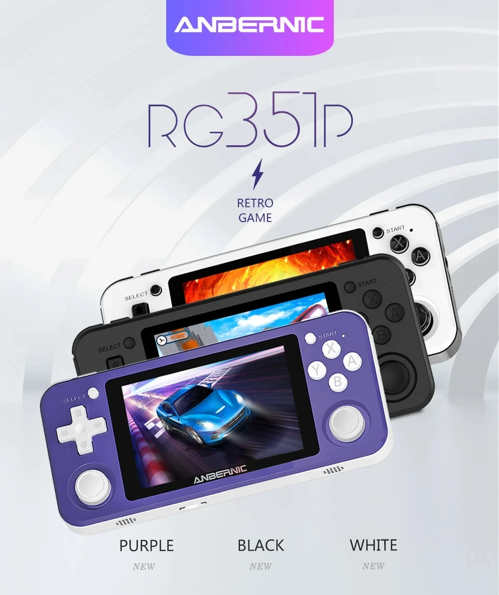 ANBERNIC RG351P 64GB Retro Game Console - Purple
