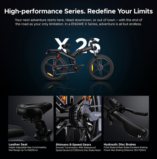 ENGWE X20 vélo électrique noir 48V22.2AH 750W 93Miles ... - Alibaba