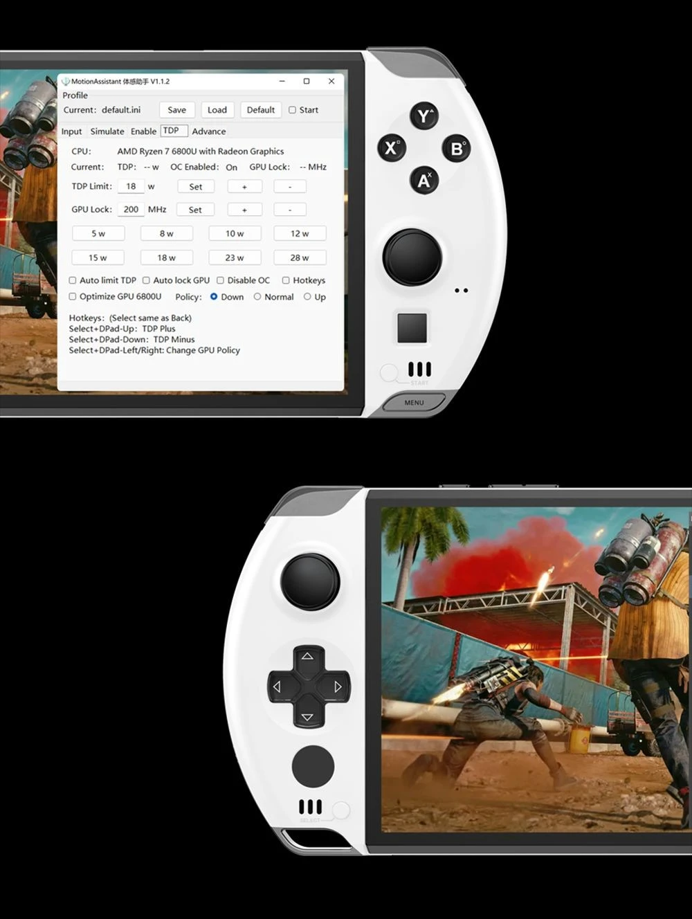 GPD Win 4 Handheld Game Laptop AMD Ryzen 5 7640U Processor up to 4.9GHz, 16GB LPDDR5 512GB SSD Windows 11 5G WiFi - US