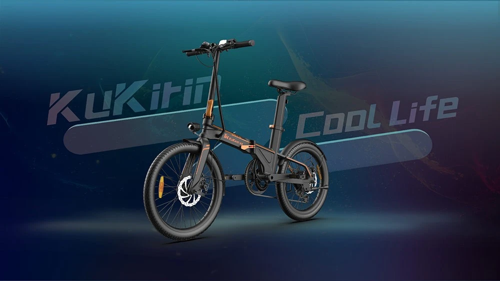 KuKirin V2 City E-bike Foldable 20'' Pneumatic Tires 36V 7.5Ah Removable Battery 430W Motor 25km/h Max Speed 120kg Load