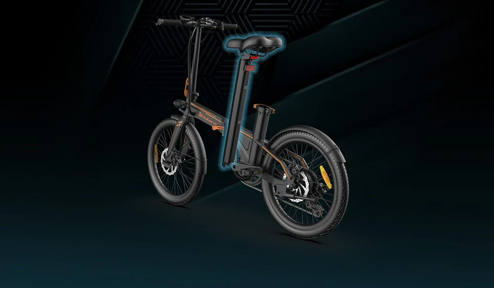 KuKirin V2 City vélo électrique pliable 20 '', pneus pneumatiques 36V 7,5ah, batterie amovible, moteur 430W, vitesse maximale de 25 km/h, charge de 120kg