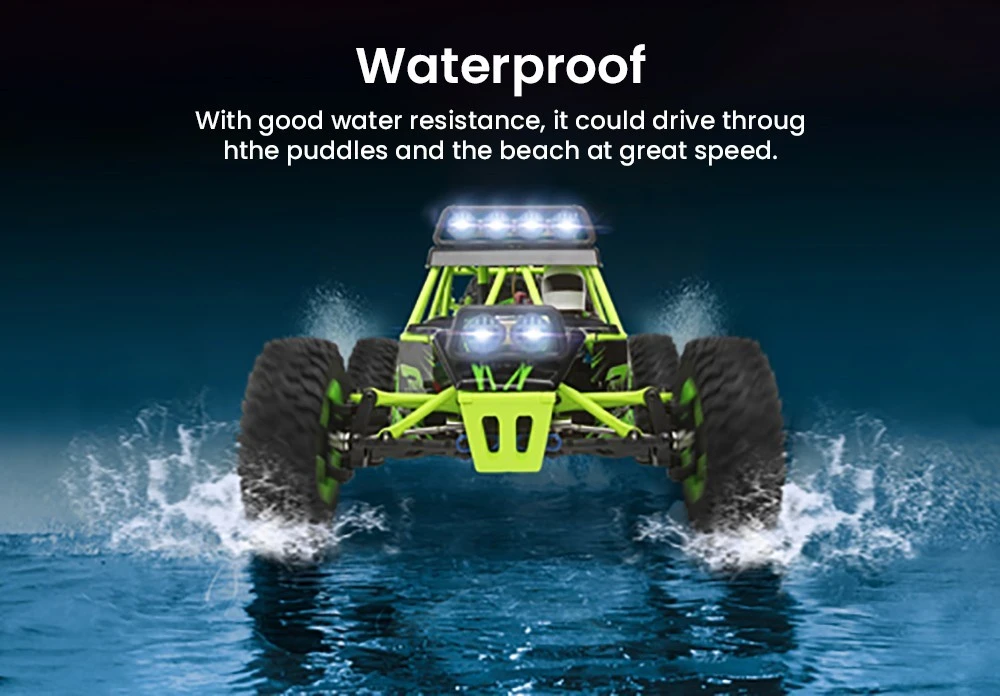 Wltoys 12427 1/12 Full Scale RC Car Off-road 540 Brushed Motor 50km/h Max Speed - 1 Battery