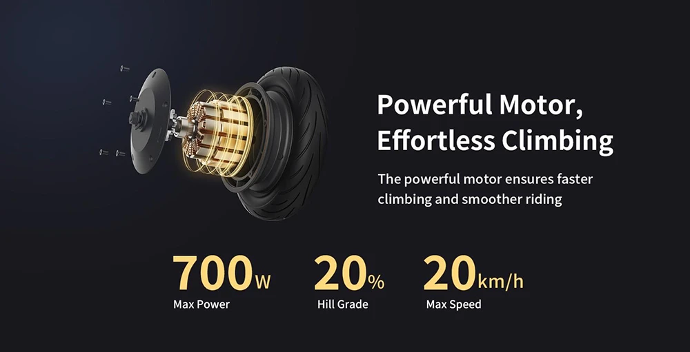 NAVEE V50 elektrinis paspirtukas sulankstomas 700 W didžiausia galia 50 km maksimalus diapazonas 10 colių pneumatinės padangos su AirTag laikikliu LED ekranu