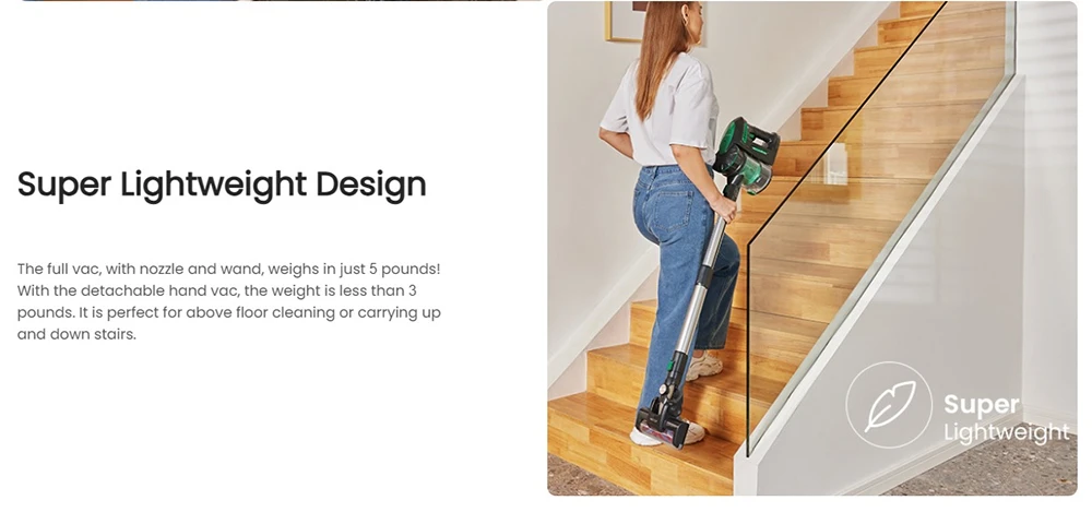 Vactidy V8 Handheld Cordless Vacuum Cleaner, 20KPa Suction, 1.2L Dustbin, LED Electric Brush Head, 2200mAh Detachable Battery, 35min Runtime, for Carpet Pet Hair Cleaning