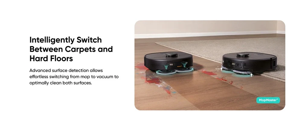 eufy Clean X9 Pro Robot Vacuum Cleaner, 5500Pa Suction, Auto-Clean Station, Dual Rotating Auto-Lift Mop, LDS Navigation, 5,200mAh Battery, 410ml Dustbin, Carpet Detection, APP/Voice Control