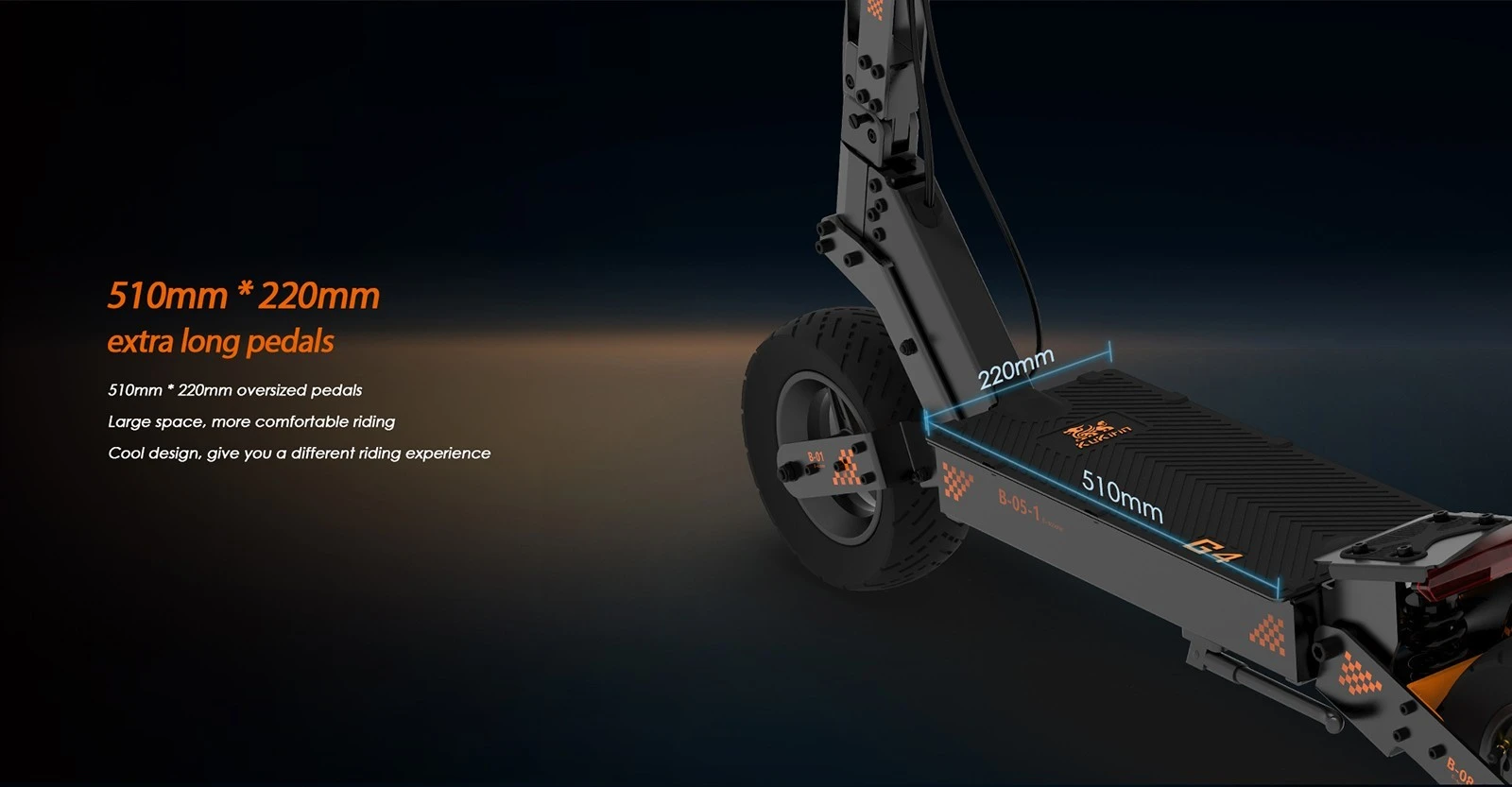 Scooter électrique tout-terrain KuKirin G4 avec moteur 2000 W, batterie 20 Ah, autonomie maximale de 75 km, vitesse maximale de 70 km/h