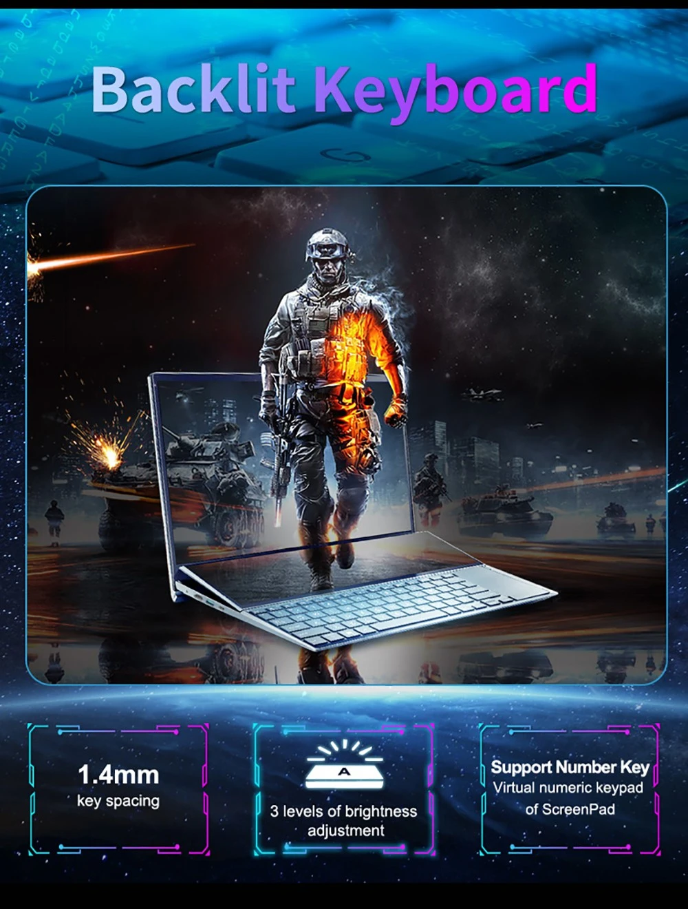N-one NBook Fly Laptop 16in + 14in Dual Screen, Intel Core i7-10870H, 16GB DDR4 1TB SSD support Expansion, Windows 11Pro