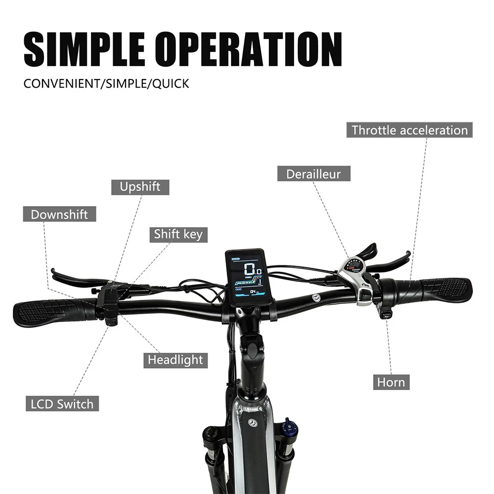 CMACEWHEEL TP26 Electric Bike 26*4.0 inch CST Tire 750W Motor 40-45km/h Max Speed 17Ah Battery