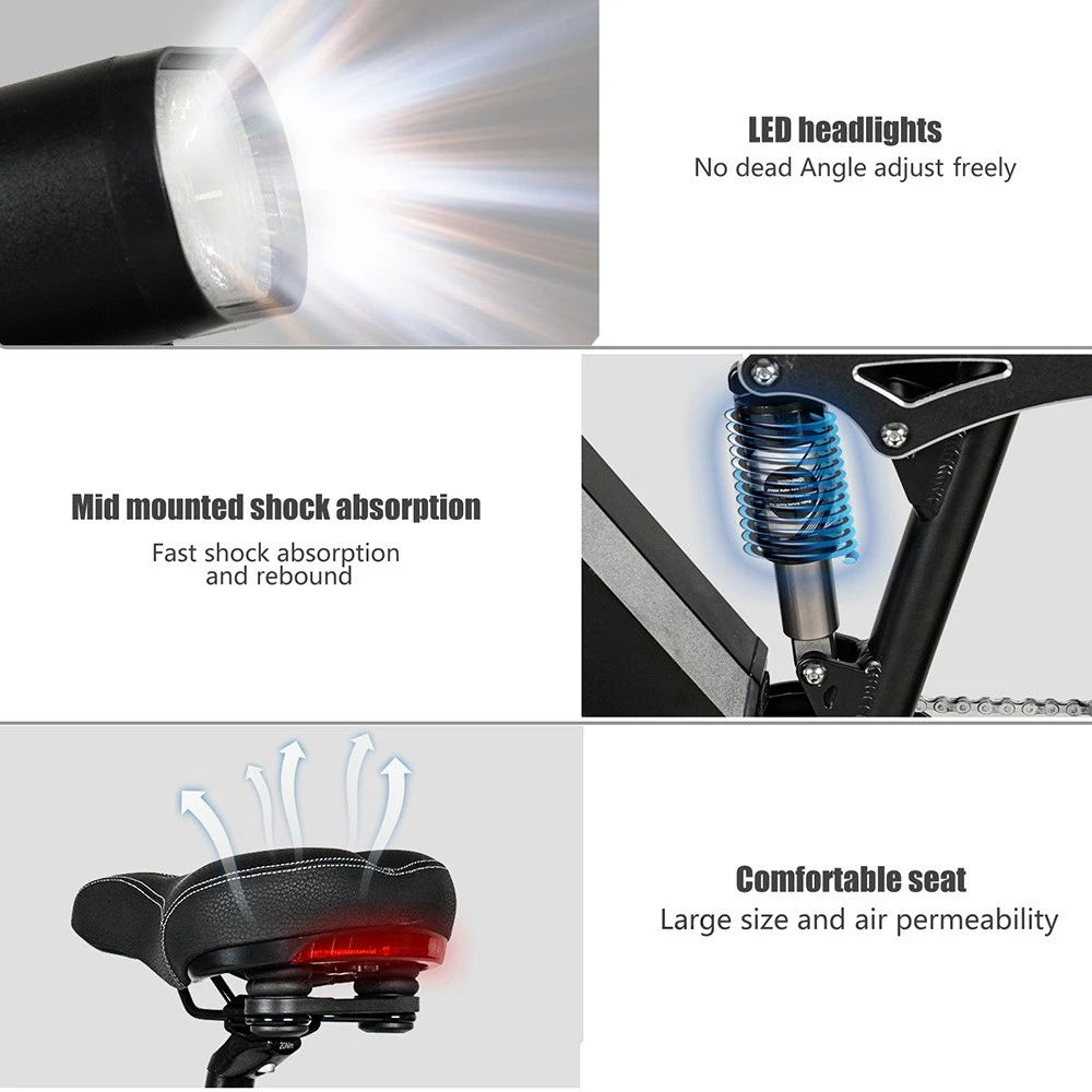 CMACEWHEEL TP26 Electric Bike 26*4.0 inch CST Tire 750W Motor 40-45km/h Max Speed 17Ah Battery