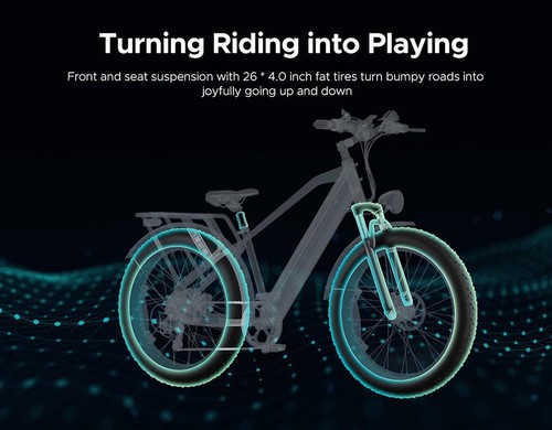 ENGWE E26 ST elektrinis dviratis, 48V 16AH baterija 250W kalnų dviratis Shimano 7 greičių pavara 140km maksimalus atstumas 150kg apkrova hidraulinis stabdys