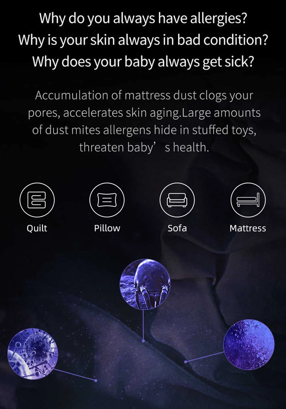 Aspirator de mână anti-acarieni JIMMY JV35 recondiționat Acaricid UV la temperatură înaltă 14Kpa Aspirație puternică 700W Putere 5S Colector de praf cu încălzire rapidă Versiune internațională de la Xiaomi Youpin - Gri