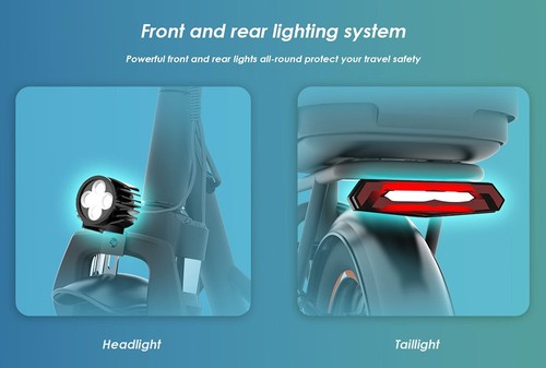 Kukirin C1 Pro Scooter électrique 14x2,5 pouces pneus tout-terrain 500W moteur 45 km/h vitesse maximale 48V 25Ah batterie 100km d'autonomie