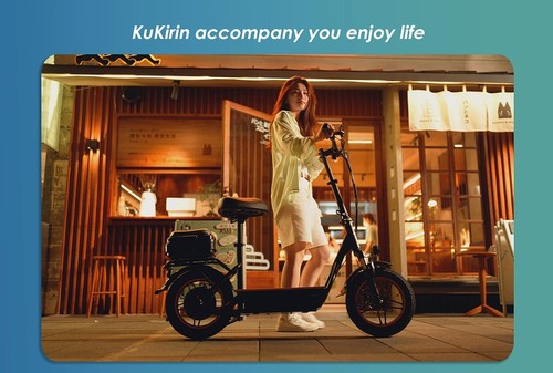 Kukirin C1 Pro Scooter électrique 14x2,5 pouces pneus tout-terrain 500W moteur 45 km/h vitesse maximale 48V 25Ah batterie 100km d'autonomie