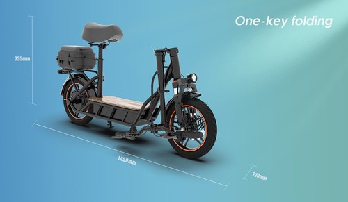 Kukirin C1 Pro Scooter électrique 14x2,5 pouces pneus tout-terrain 500W moteur 45 km/h vitesse maximale 48V 25Ah batterie 100km d'autonomie