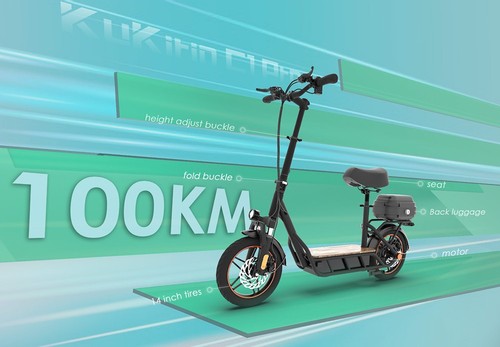 Kukirin C1 Pro Scooter électrique 14x2,5 pouces pneus tout-terrain 500W moteur 45 km/h vitesse maximale 48V 25Ah batterie 100km d'autonomie