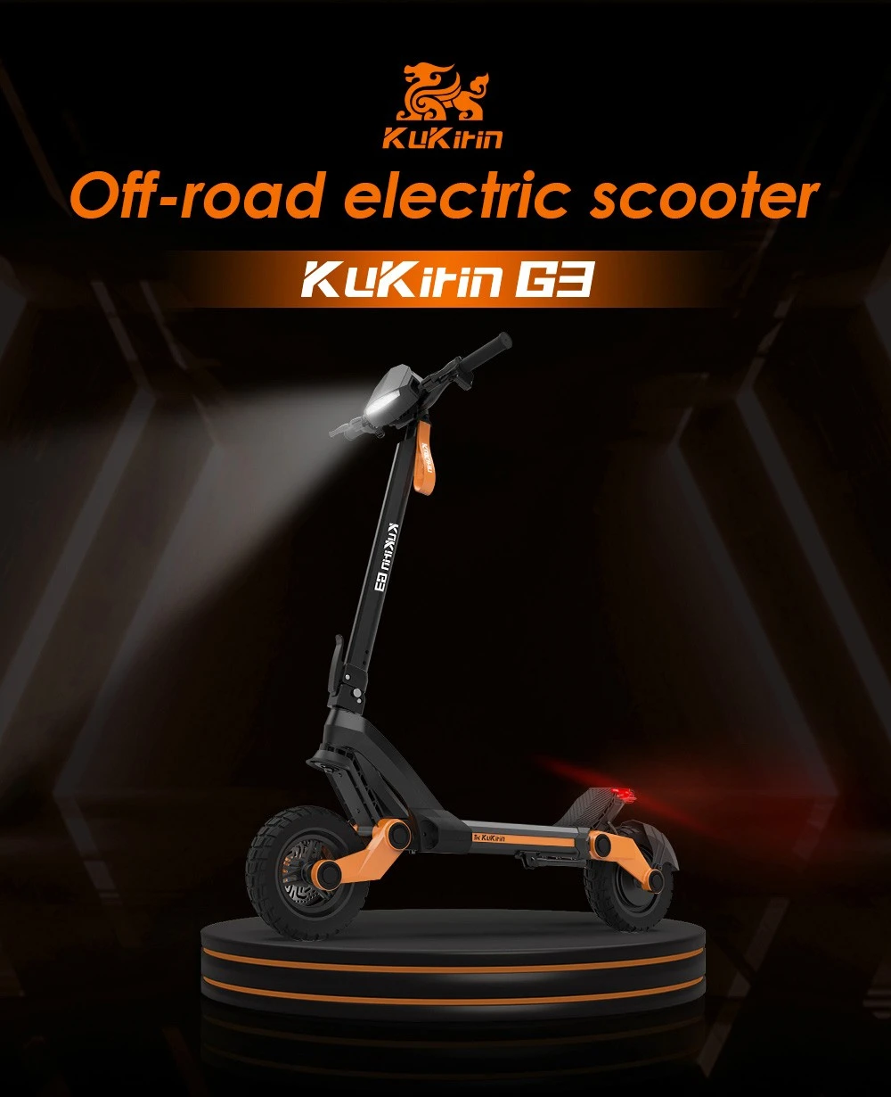 Kukirin G3 Scooter électrique 1200W moteur arrière 50 km/h vitesse maximale 52V 18Ah batterie au Lithium 70km d'autonomie frein à disque 120kg charge