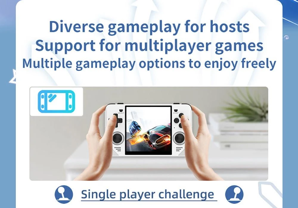 Powkiddy RGB30 Handheld Game Console Open Source Linux 16GB + 64GB TF Card, 5G WiFi - Blue